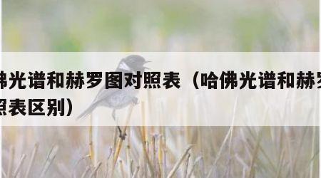 哈佛光谱和赫罗图对照表（哈佛光谱和赫罗图对照表区别）