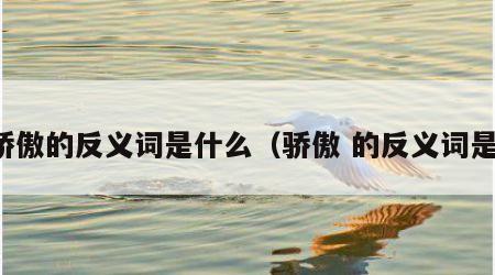 骄傲的反义词是什么（骄傲 的反义词是）