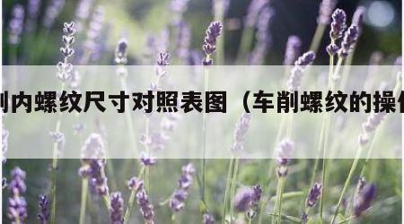车削内螺纹尺寸对照表图（车削螺纹的操作步骤）