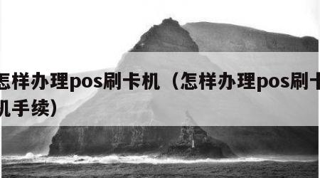 怎样办理pos刷卡机（怎样办理pos刷卡机手续）
