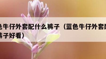 蓝色牛仔外套配什么裤子（蓝色牛仔外套配什么裤子好看）