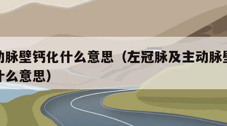 主动脉壁钙化什么意思（左冠脉及主动脉壁钙化什么意思）