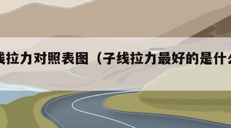 子线拉力对照表图（子线拉力最好的是什么牌子）