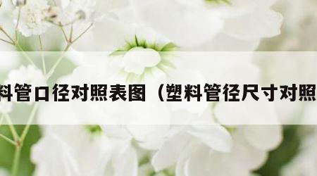 塑料管口径对照表图（塑料管径尺寸对照表）