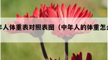 中年人体重表对照表图（中年人的体重怎么算的）
