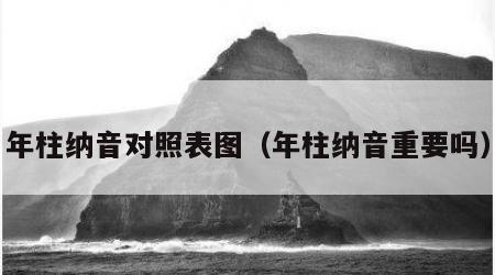 年柱纳音对照表图（年柱纳音重要吗）