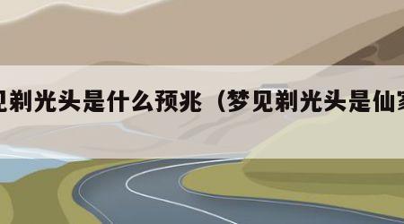 梦见剃光头是什么预兆（梦见剃光头是仙家托梦）