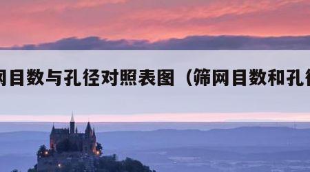 筛网目数与孔径对照表图（筛网目数和孔径图片）