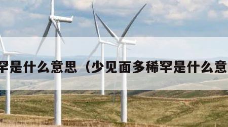 稀罕是什么意思（少见面多稀罕是什么意思）