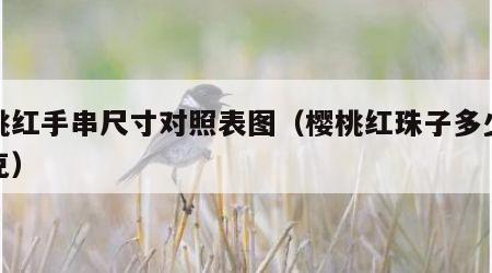 樱桃红手串尺寸对照表图（樱桃红珠子多少钱一克）