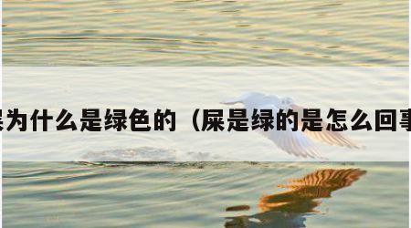 屎为什么是绿色的（屎是绿的是怎么回事）