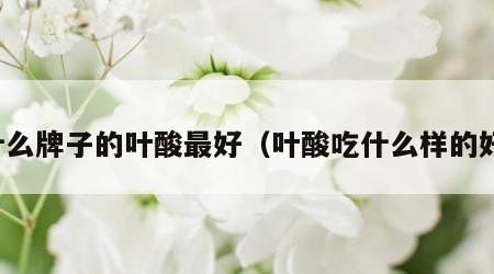 什么牌子的叶酸最好（叶酸吃什么样的好）