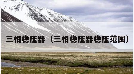 三相稳压器（三相稳压器稳压范围）