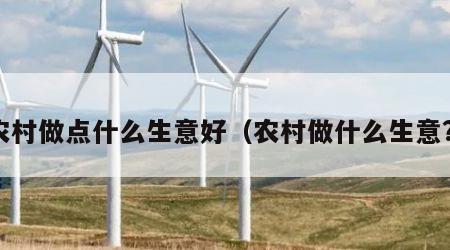 农村做点什么生意好（农村做什么生意?）