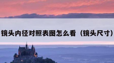 镜头内径对照表图怎么看（镜头尺寸）