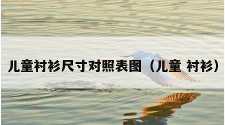 儿童衬衫尺寸对照表图（儿童 衬衫）
