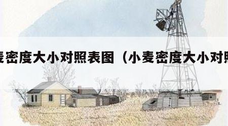 小麦密度大小对照表图（小麦密度大小对照表图）