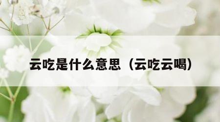 云吃是什么意思（云吃云喝）