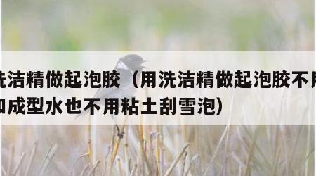 用洗洁精做起泡胶（用洗洁精做起泡胶不用胶水和成型水也不用粘土刮雪泡）