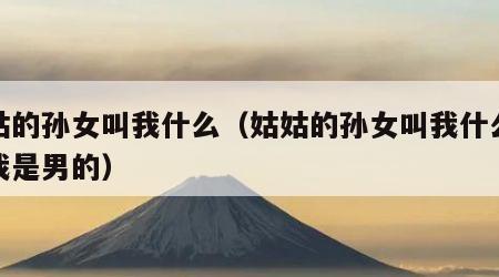 姑姑的孙女叫我什么（姑姑的孙女叫我什么称呼我是男的）