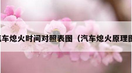 汽车熄火时间对照表图（汽车熄火原理图）