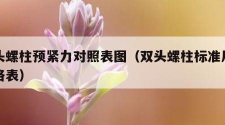 双头螺柱预紧力对照表图（双头螺柱标准尺寸规格表）