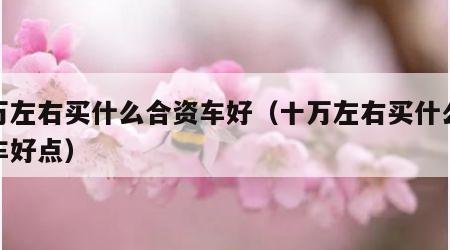 十万左右买什么合资车好（十万左右买什么合资车好点）