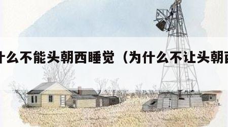 为什么不能头朝西睡觉（为什么不让头朝西睡觉）