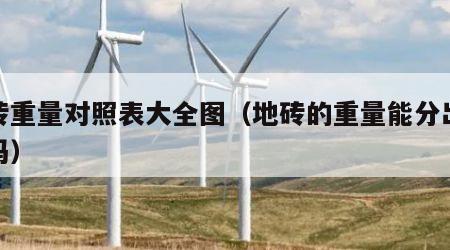 地砖重量对照表大全图（地砖的重量能分出好坏吗）