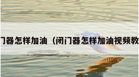 闭门器怎样加油（闭门器怎样加油视频教程）