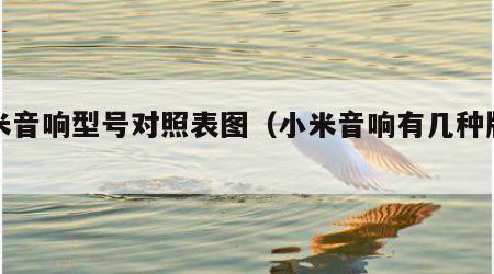 小米音响型号对照表图（小米音响有几种版本）