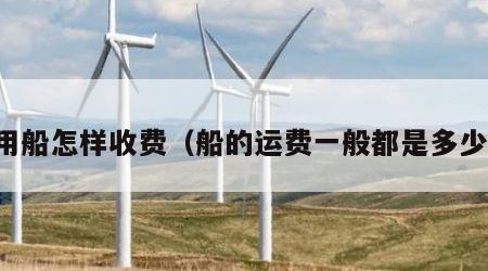 用船怎样收费（船的运费一般都是多少）