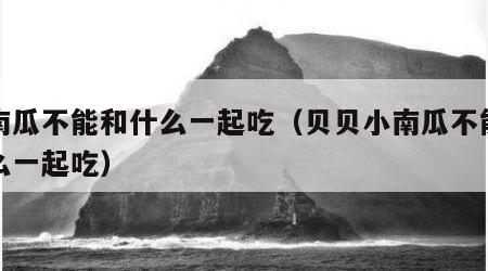 小南瓜不能和什么一起吃（贝贝小南瓜不能和什么一起吃）