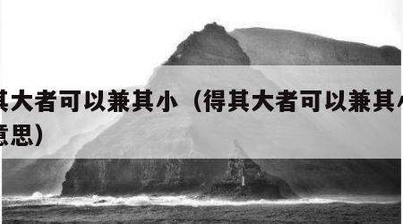 得其大者可以兼其小（得其大者可以兼其小什么意思）