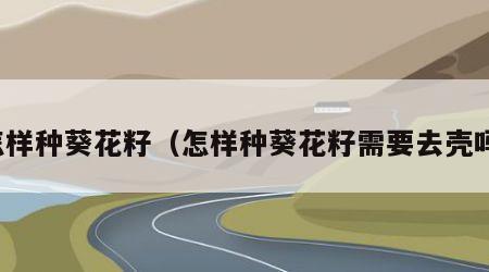 怎样种葵花籽（怎样种葵花籽需要去壳吗）