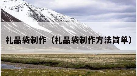 礼品袋制作（礼品袋制作方法简单）