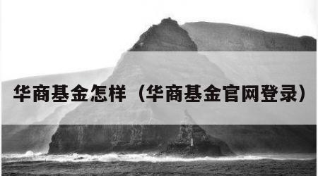 华商基金怎样（华商基金官网登录）