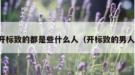 开标致的都是些什么人（开标致的男人）