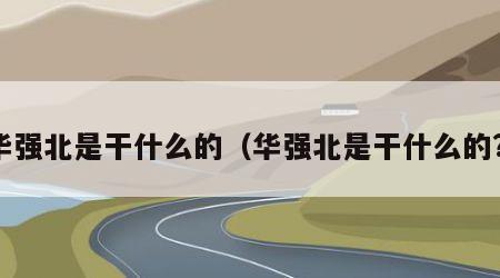 华强北是干什么的（华强北是干什么的?）