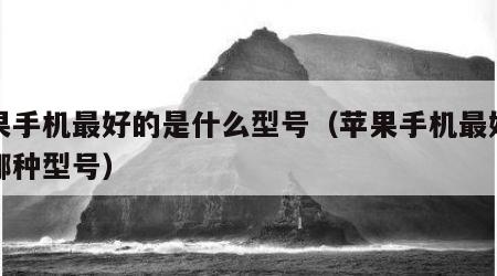 苹果手机最好的是什么型号（苹果手机最好的是哪种型号）