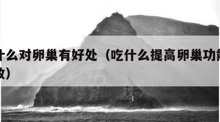 吃什么对卵巢有好处（吃什么提高卵巢功能最有效）