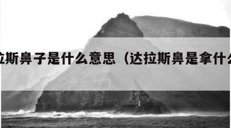 达拉斯鼻子是什么意思（达拉斯鼻是拿什么做的）