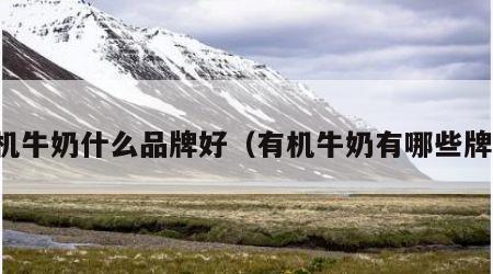有机牛奶什么品牌好（有机牛奶有哪些牌子）