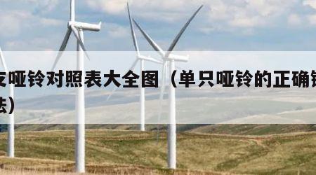 单支哑铃对照表大全图（单只哑铃的正确锻炼方法）