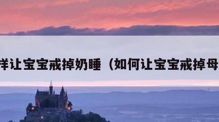 怎样让宝宝戒掉奶睡（如何让宝宝戒掉母乳）