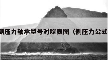 侧压力轴承型号对照表图（侧压力公式）