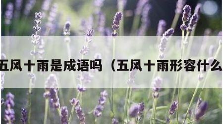五风十雨是成语吗（五风十雨形容什么）