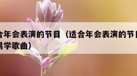 适合年会表演的节目（适合年会表演的节目简单易学歌曲）