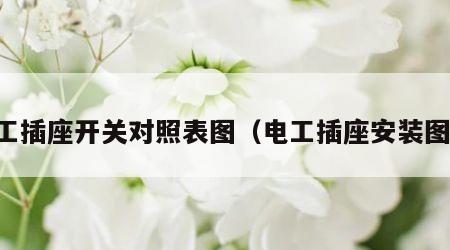 电工插座开关对照表图（电工插座安装图解）