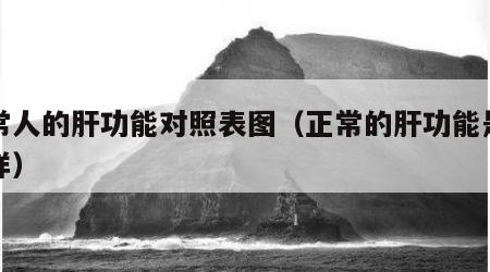 正常人的肝功能对照表图（正常的肝功能是怎么样）